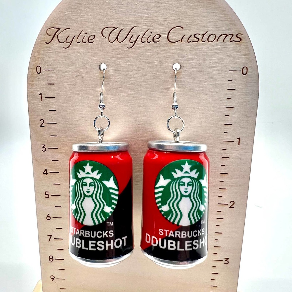 Starbucks Earrings - Coffee Espresso Can Earrings - Drink Earrings - Picture 7 of 7